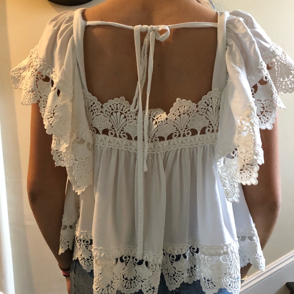 WHITE MOON RIVER BLOUSE - Picture 2 of 2